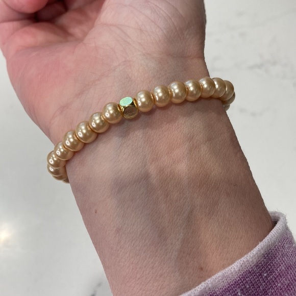 Apple 🍎 cider & whip Cream Bracelet - Fresh water pearl - Picture 5 of 6